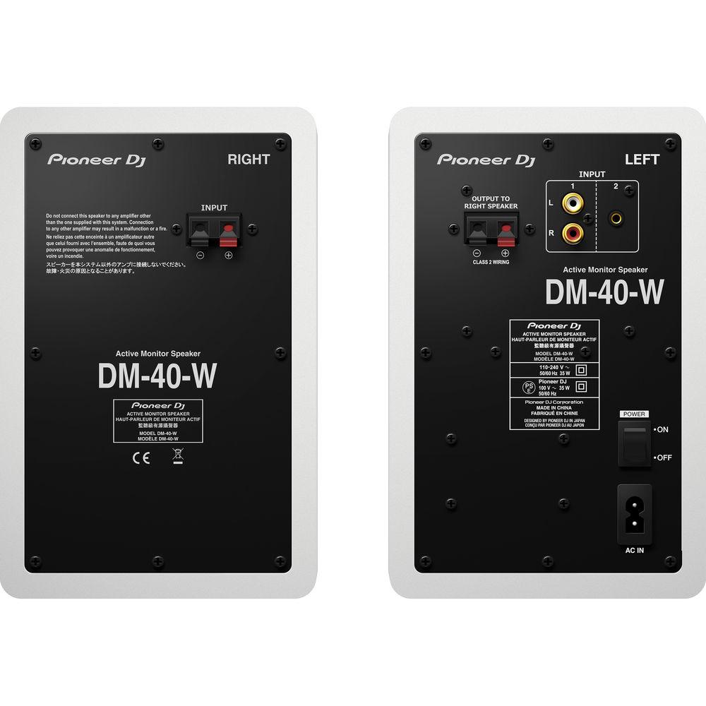 Pioneer DJ DM-40-W - 21W 4" Two-Way Active Monitor