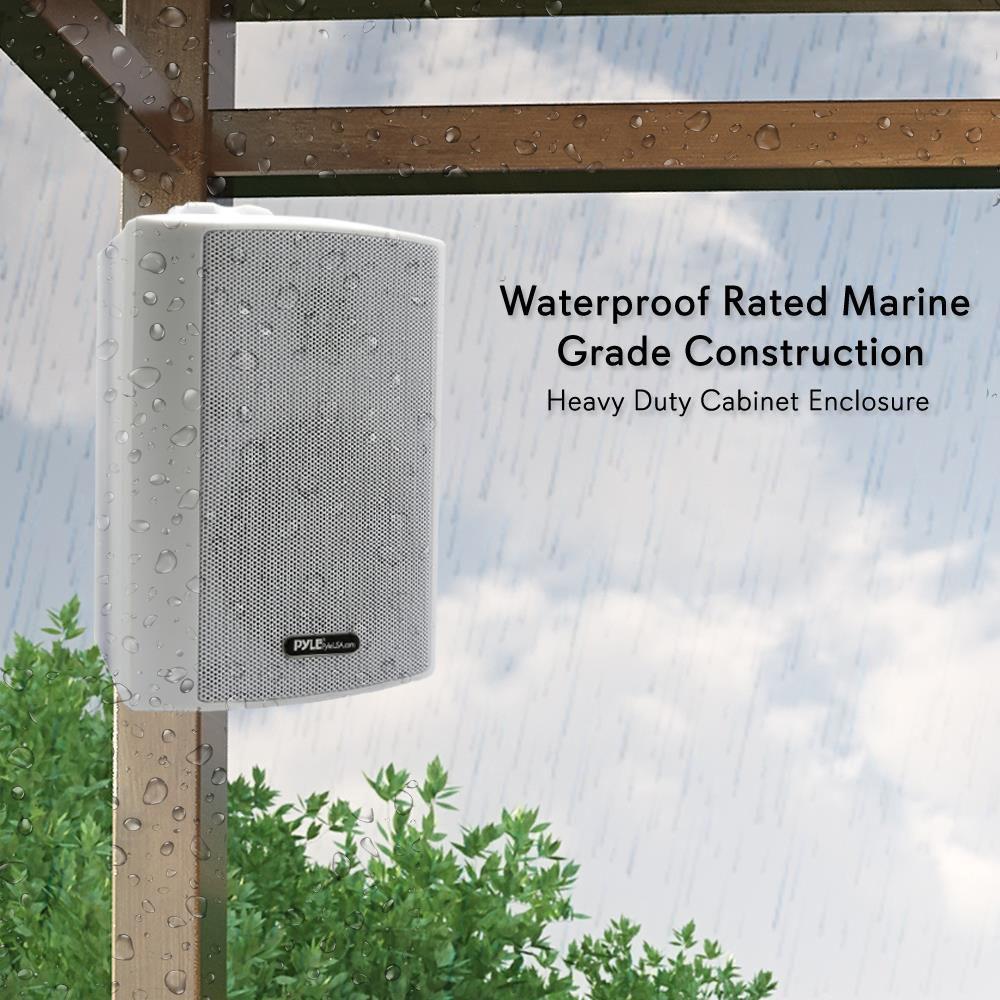 Pyle Pro 6.5Wall-Mount Waterproof Speaker System with BT Audio RF Streaming