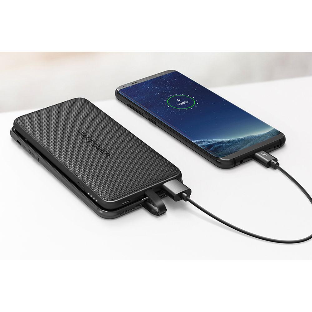 RAVPower 5000mAh Power Bank with Built-In Lightning Cable Offline