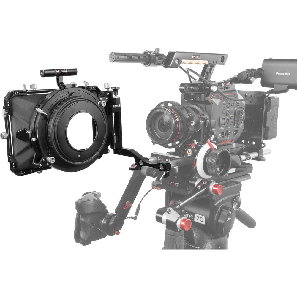 SHAPE 4 x 5.6 Carbon Fiber Swing-Away Matte Box Set with 15 19mm Rod Adapters