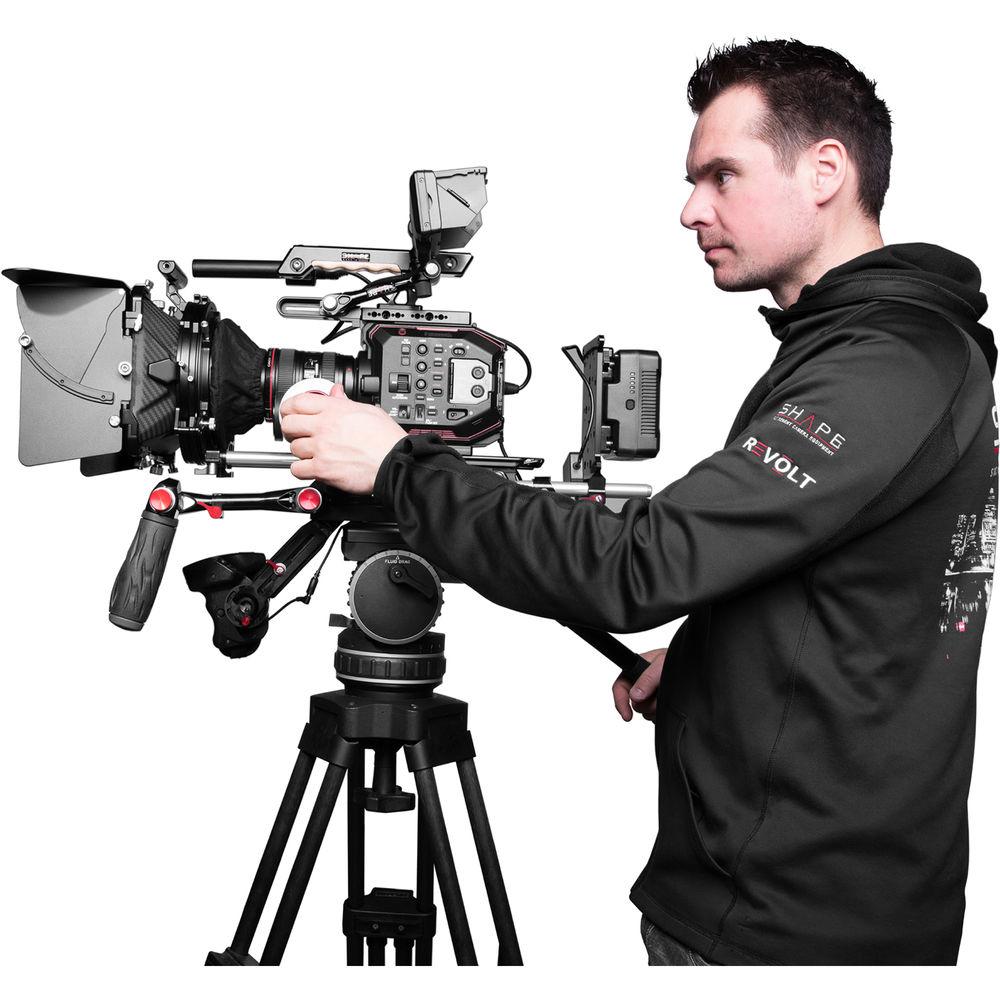 SHAPE 4 x 5.6 Carbon Fiber Swing-Away Matte Box Set with 15 19mm Rod Adapters