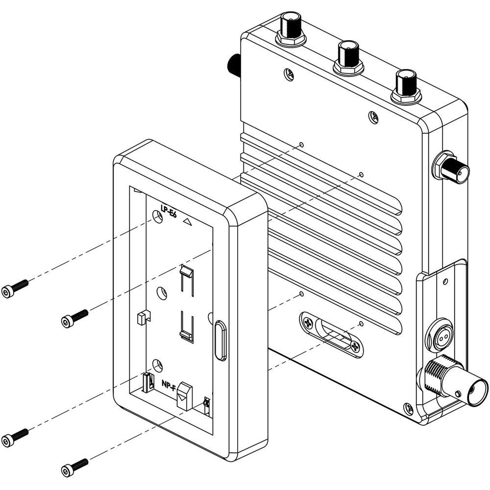 Teradek Bolt Lt Xt Batt Plate For Sony L Series And Canon Lp-E6