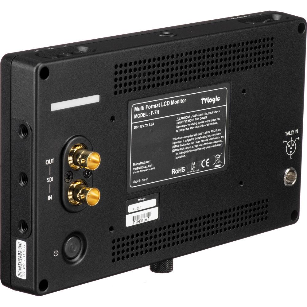 TVLogic 7" FHD HDR Field Monitor with 3G-SDI, HDMI 1.3, and 3600 cd m²