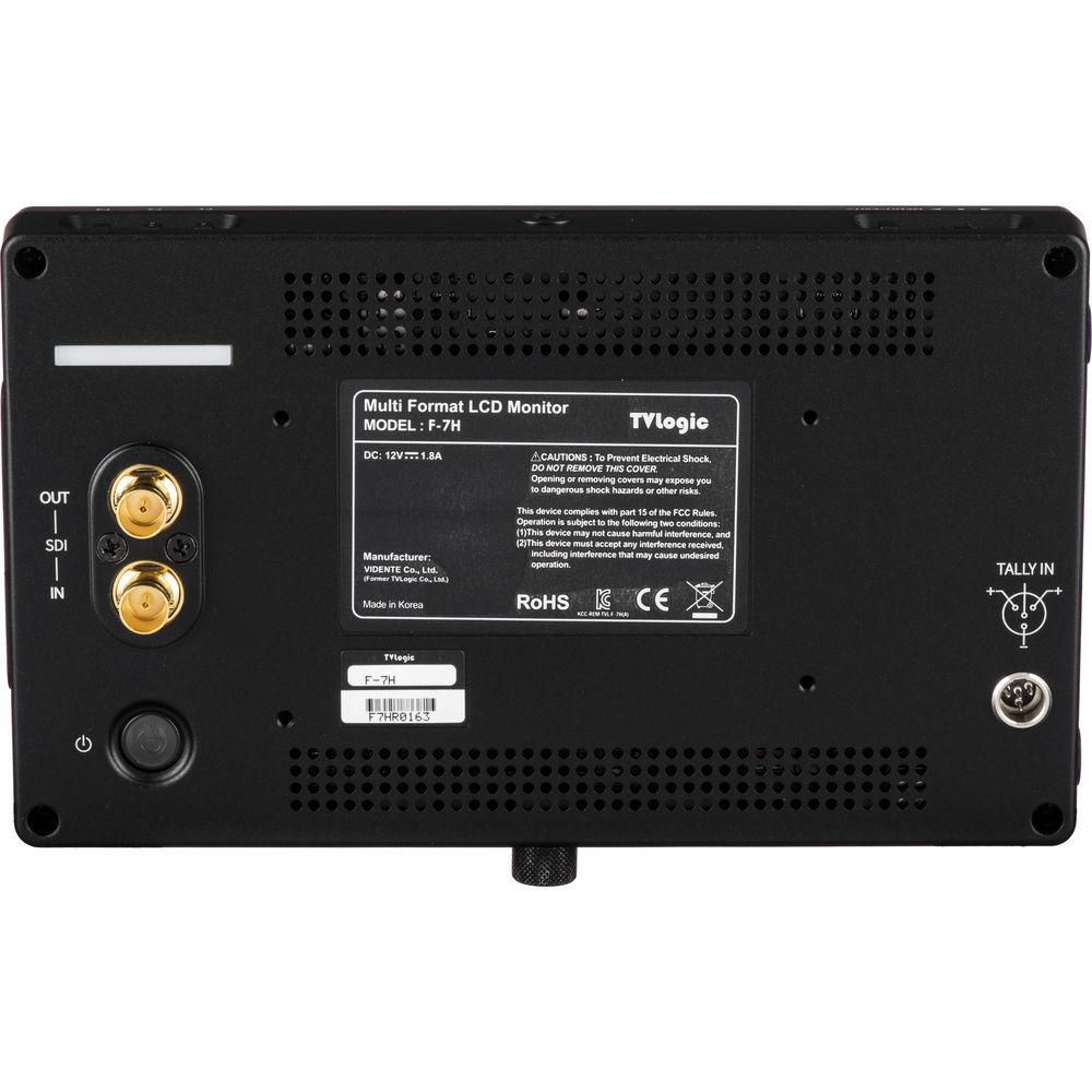 TVLogic 7" FHD HDR Field Monitor with 3G-SDI, HDMI 1.3, and 3600 cd m²