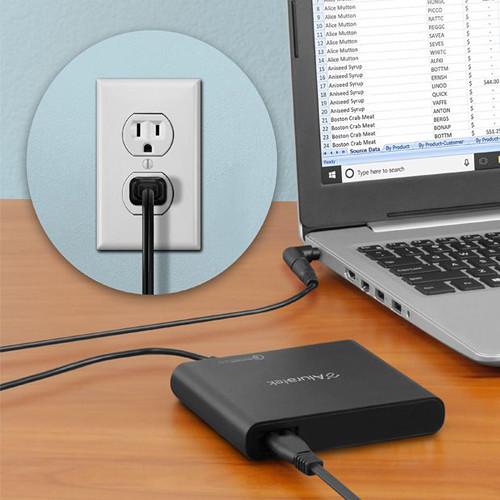 Aluratek Universal AC Adapter with USB Type-C & 3 QC 3.0 USB Type-A Ports