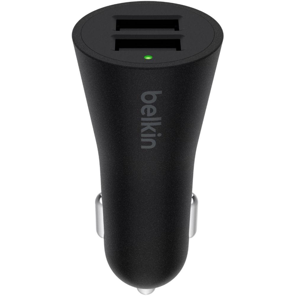 Belkin BOOSTUP 2-Port Car Charger with USB-A to Lightning Cable