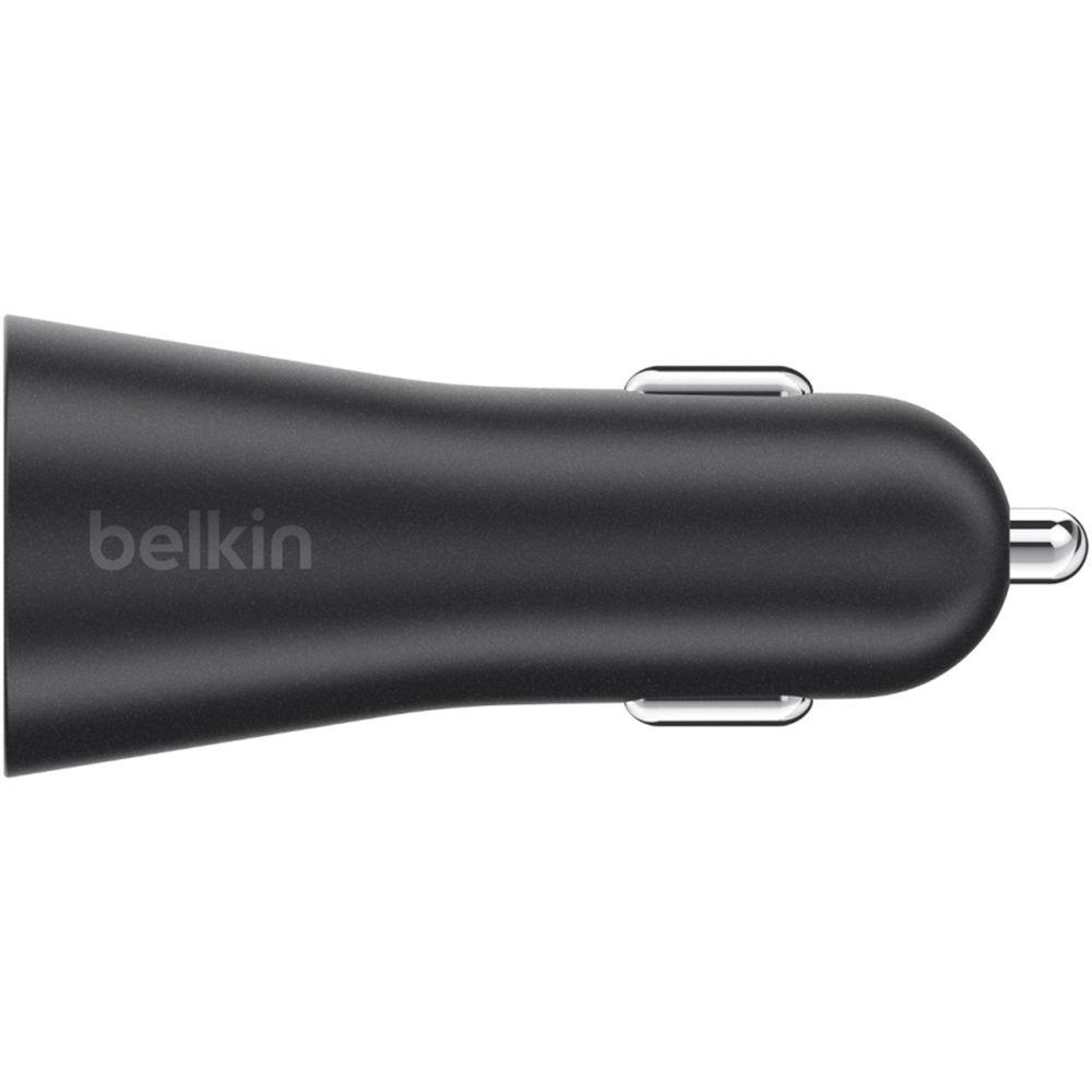Belkin BOOSTUP 2-Port Car Charger with USB-A to Lightning Cable
