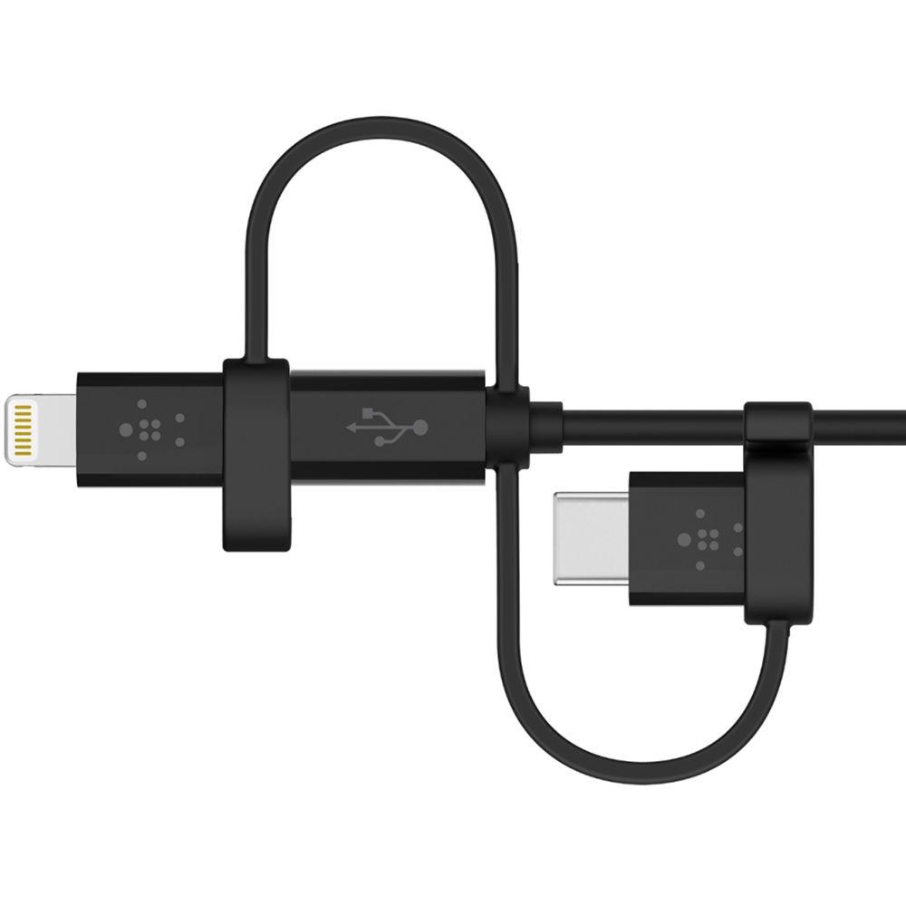 Belkin Universal Cable with Micro-USB, USB Type-C, & Lightning Adapters, Belkin, Universal, Cable, with, Micro-USB, USB, Type-C, &, Lightning, Adapters