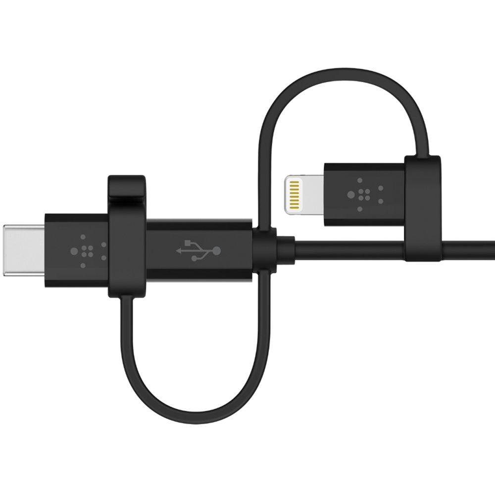 Belkin Universal Cable with Micro-USB, USB Type-C, & Lightning Adapters