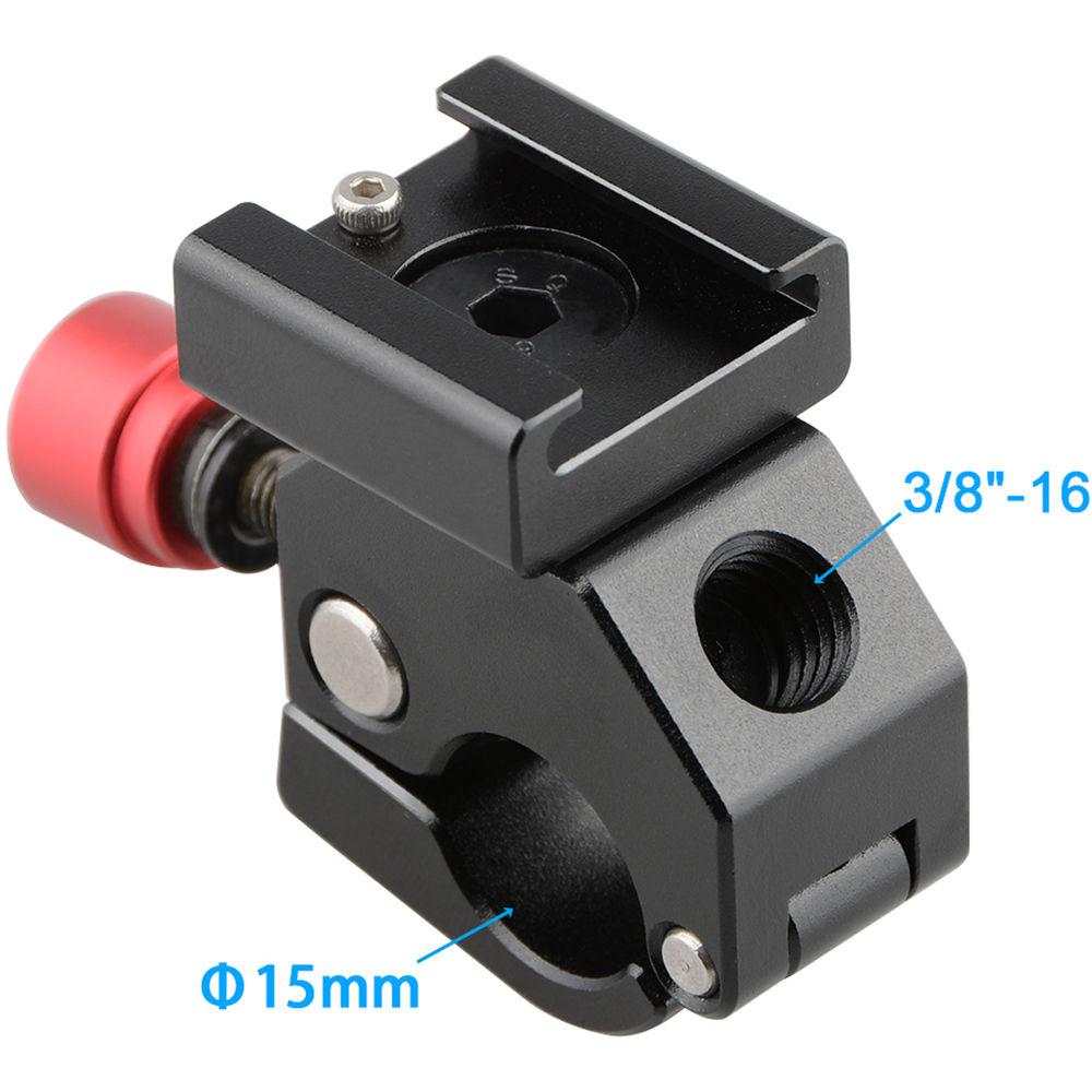CAMVATE 15mm Quick Release Rod Clamp with Cold Shoe
