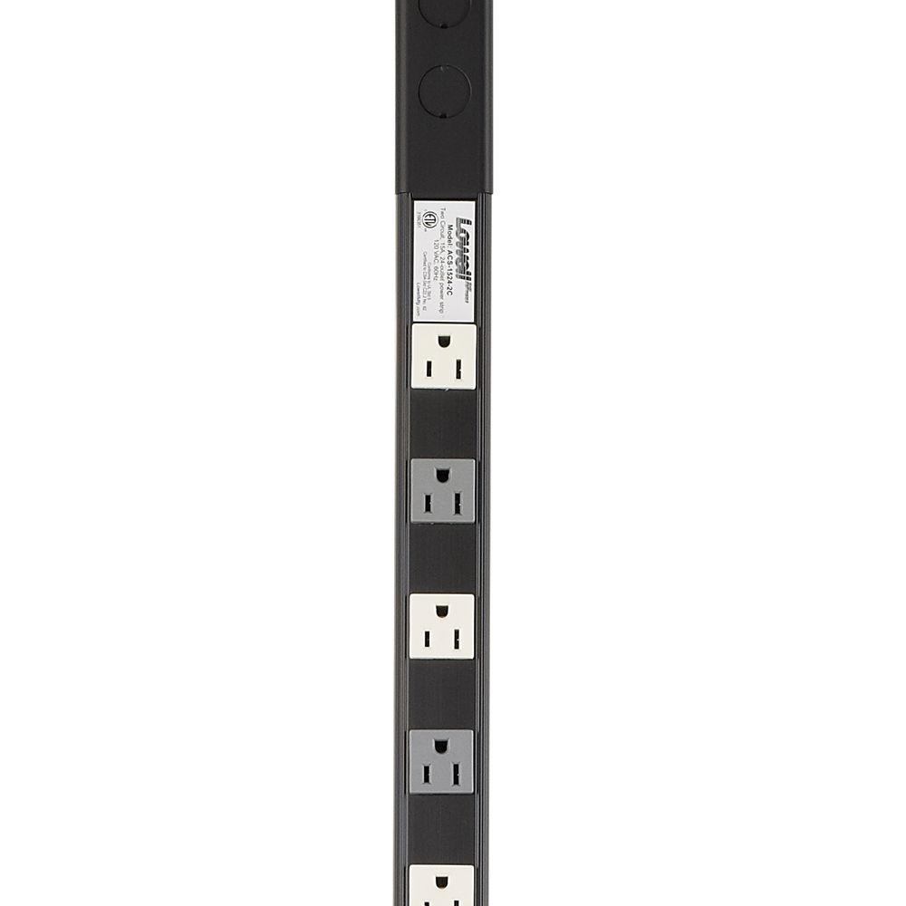 Lowell Manufacturing Power Strip-15A, 2-Circuits 24 Outlets, Pigtails, 70" Long