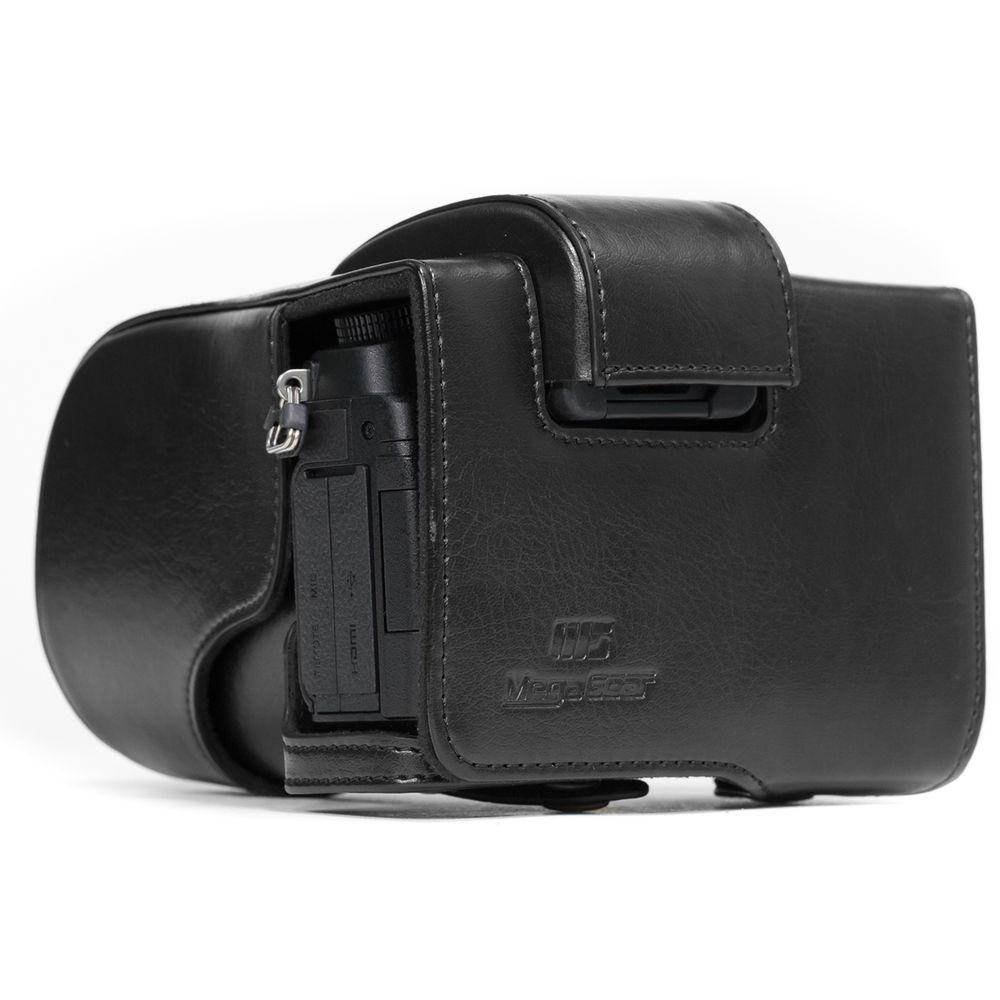 MegaGear Ever Ready PU Leather Case and Strap for Panasonic Lumix DMC-G85 or G8 with 12-60mm Lens