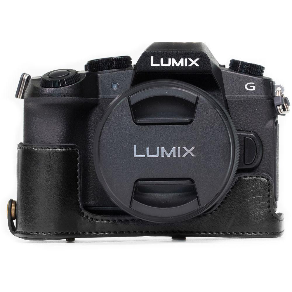 MegaGear Ever Ready PU Leather Case and Strap for Panasonic Lumix DMC-G85 or G8 with 12-60mm Lens