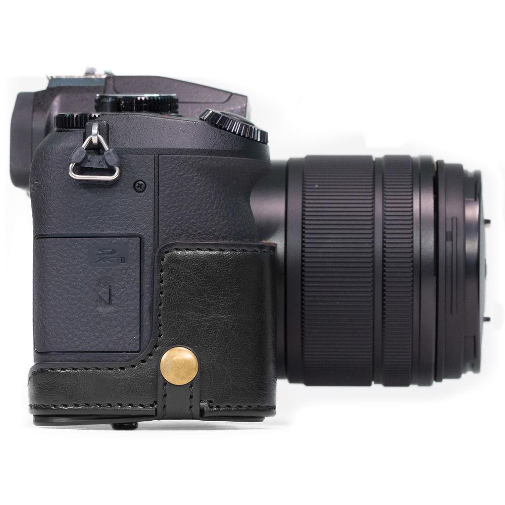 MegaGear Ever Ready PU Leather Case and Strap for Panasonic Lumix DMC-G85 or G8 with 12-60mm Lens