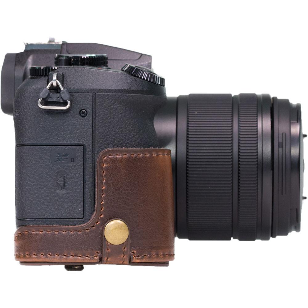 MegaGear Ever Ready PU Leather Case and Strap for Panasonic Lumix DMC-G85 or G8 with 12-60mm Lens