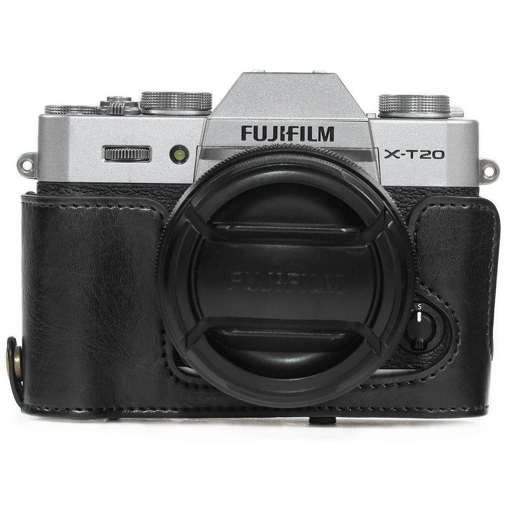 MegaGear Ever Ready PU Leather Case & Strap for Fujifilm X-T10 T20 with 16-50 18-55mm