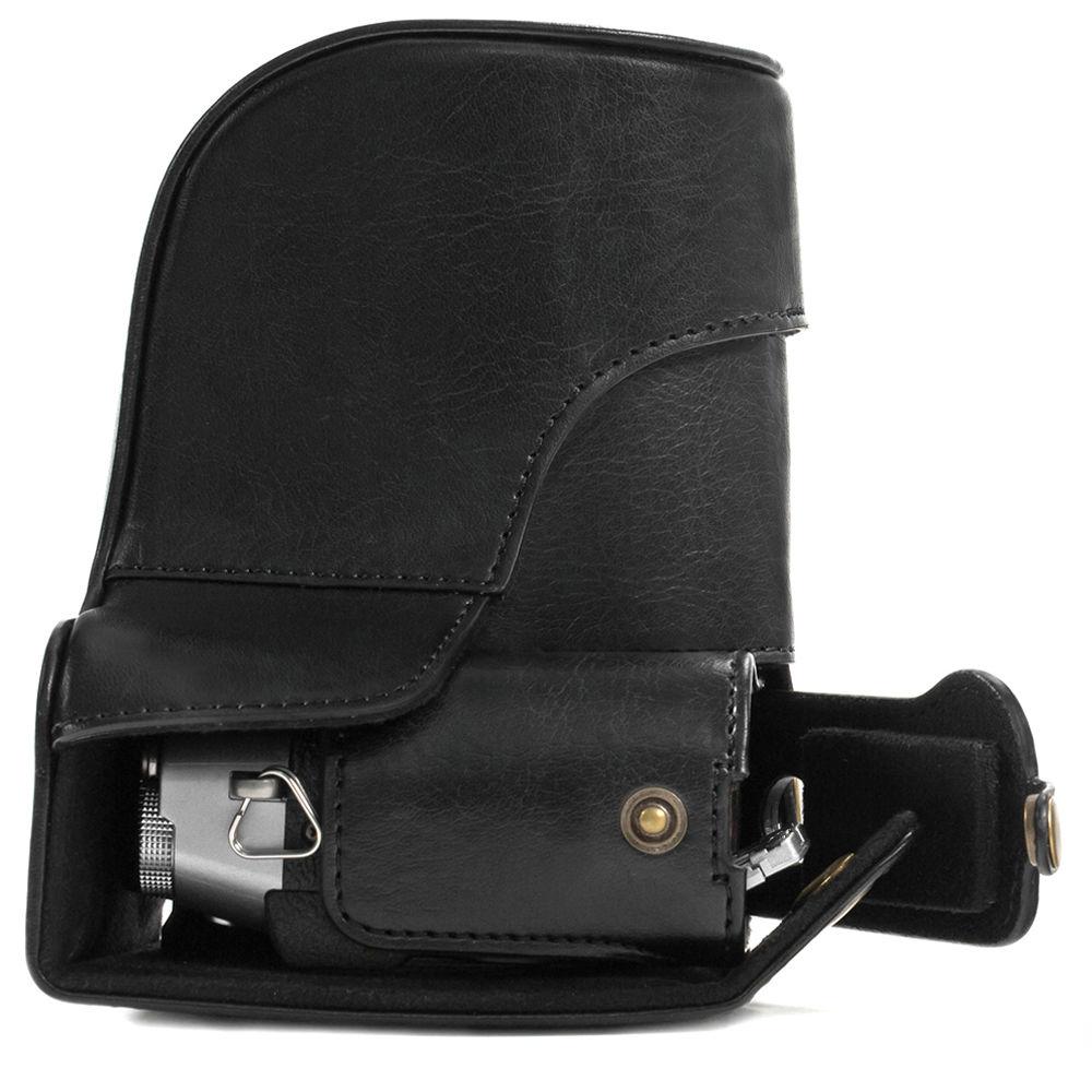 MegaGear Ever Ready PU Leather Case & Strap for Fujifilm X-T10 T20 with 16-50 18-55mm