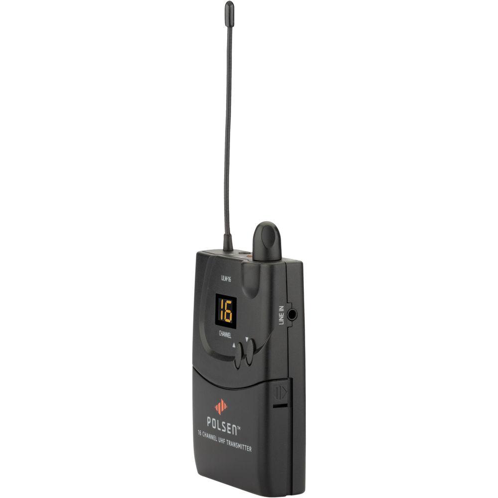 Polsen ULWS-16 16-Channel UHF Wireless Lavalier Microphone System, Polsen, ULWS-16, 16-Channel, UHF, Wireless, Lavalier, Microphone, System