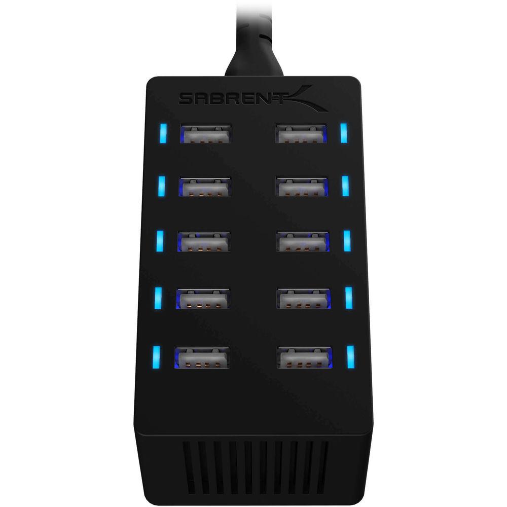Sabrent 10-Port USB Charging Station 12A 60W