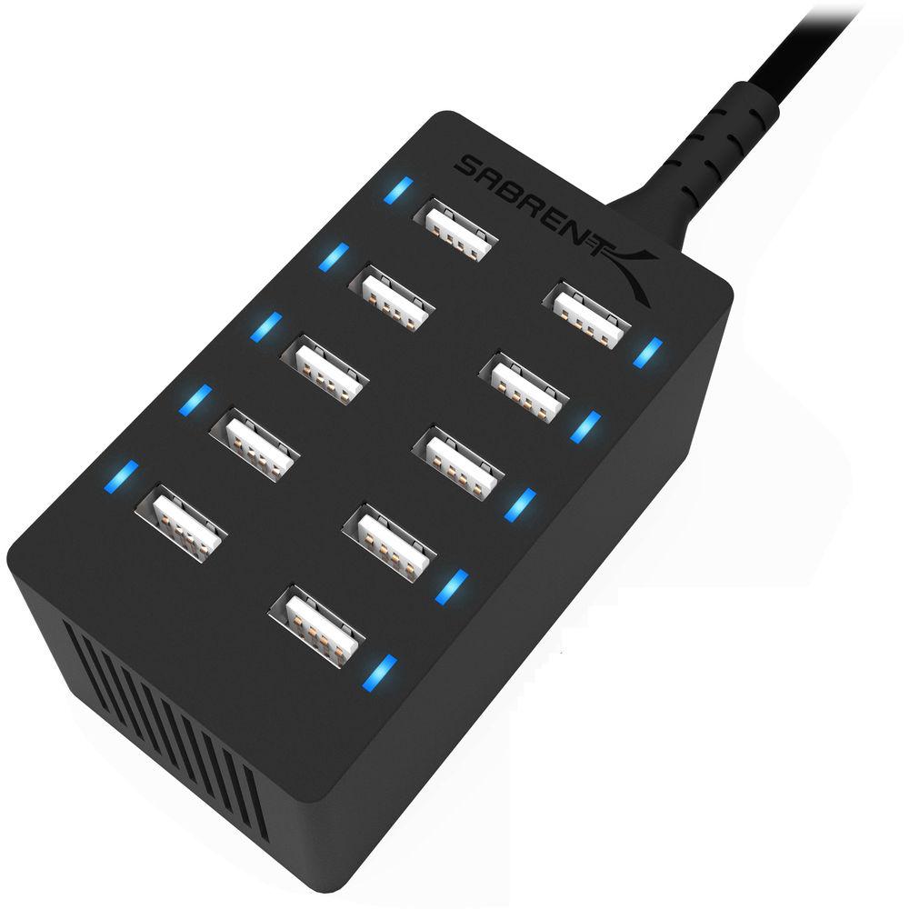 Sabrent 10-Port USB Charging Station 12A 60W
