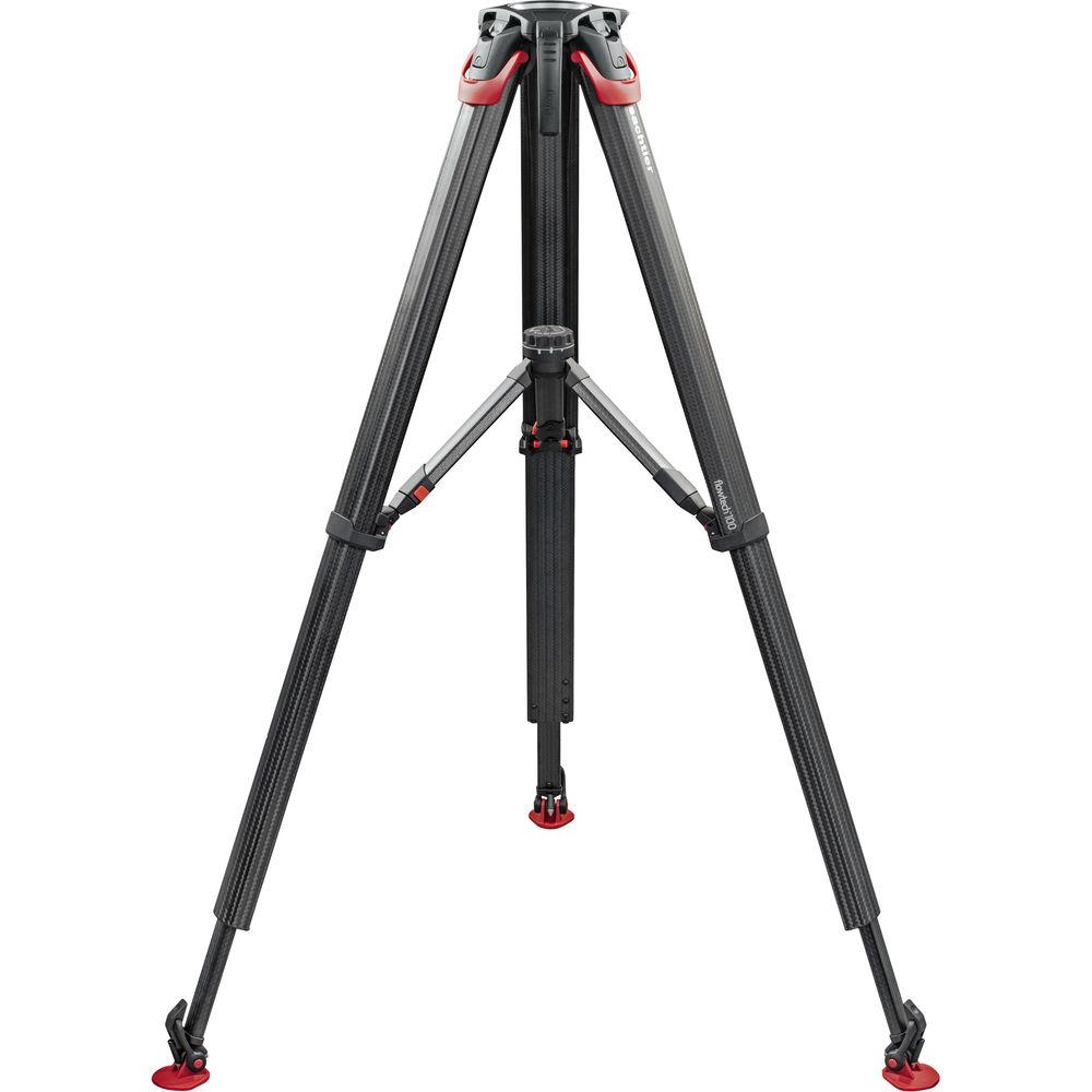 Sachtler flowtech 100 MS Carbon Fiber Tripod with Mid-Level Spreader & Rubber Feet