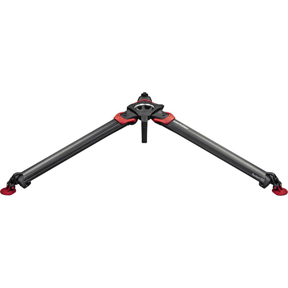 Sachtler flowtech 100 MS Carbon Fiber Tripod with Mid-Level Spreader & Rubber Feet