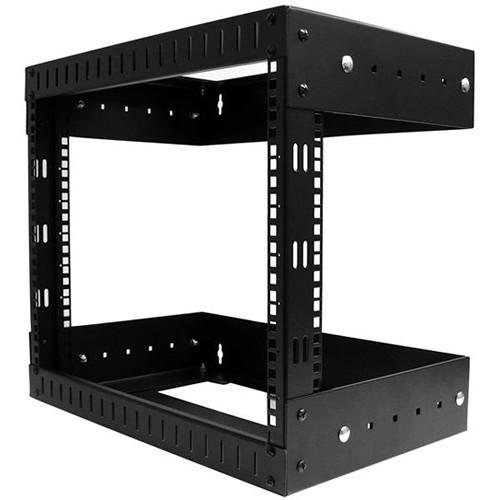 StarTech 8 RU Open-Frame Wall Mount Equipment Rack with Adjustable Depth