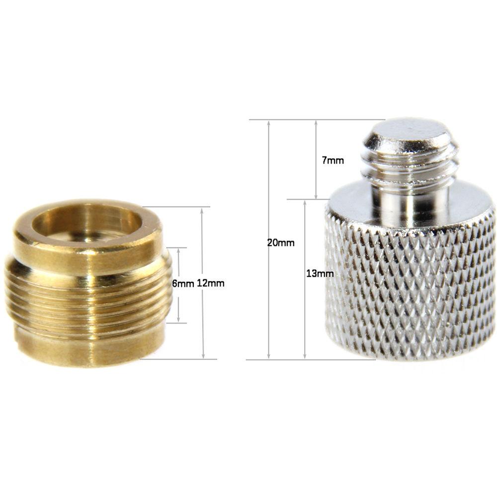 CAMVATE 3 8"-16 To 5 8"-27 And 1 4"-20 To 3 8"-16 Screw Adapter Set