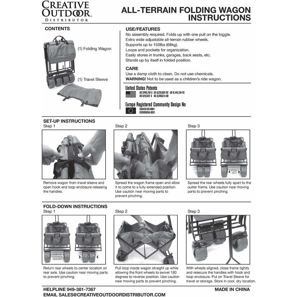 Creative Outdoor Distributor Big Wheel All-Terrain Cooler Wagon