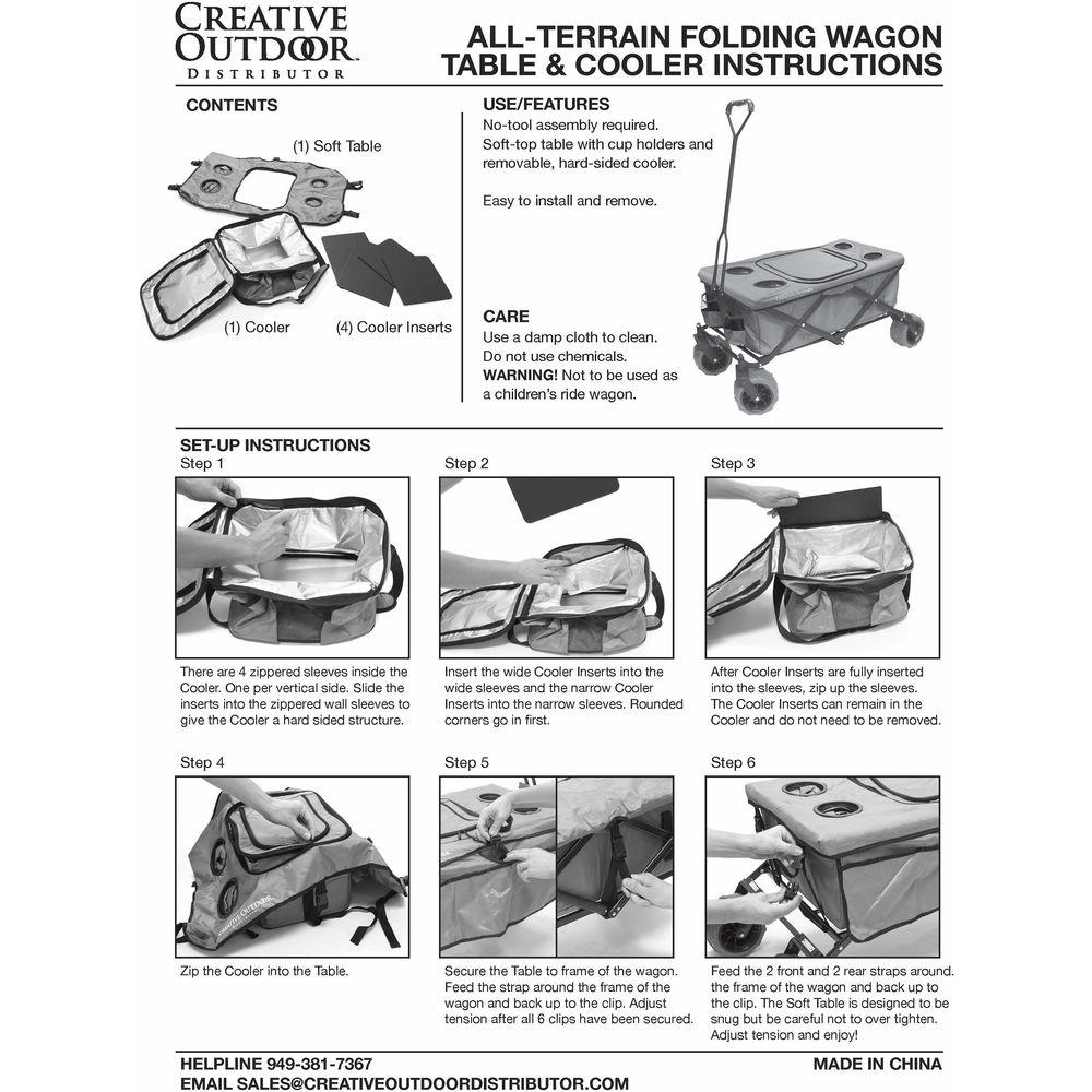 Creative Outdoor Distributor Big Wheel All-Terrain Cooler Wagon