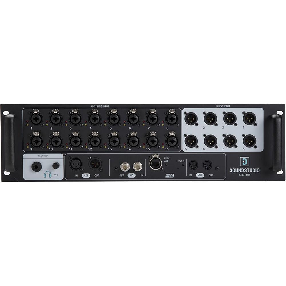 DiGiGrid SoundStudio STG-1608 16-In 8-Out Digital Audio Stagebox with SoundGrid Connectivity