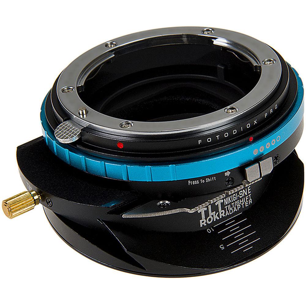 FotodioX Pro TLT ROKR Tilt-Shift Adapter for Nikon F Lens to Sony E Camera
