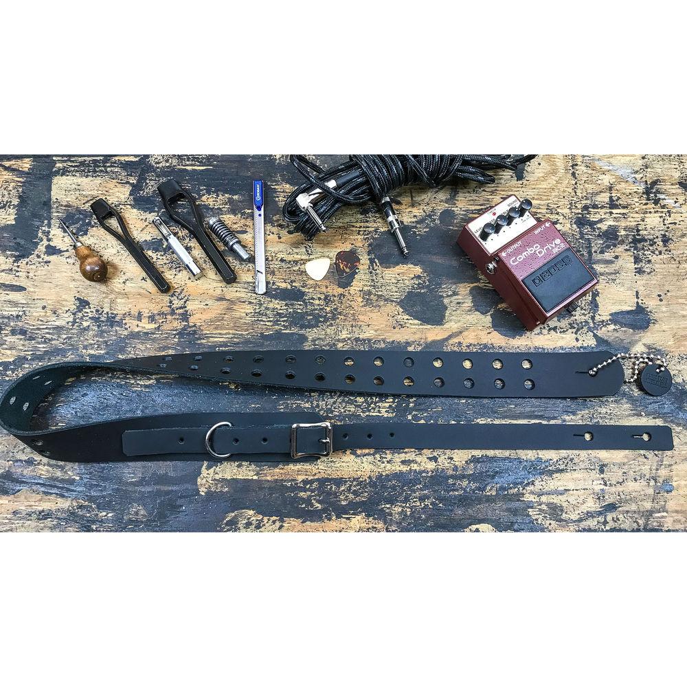 Funk Plus Double Hole Genuine Premium Leather Guitar Strap with Buckle