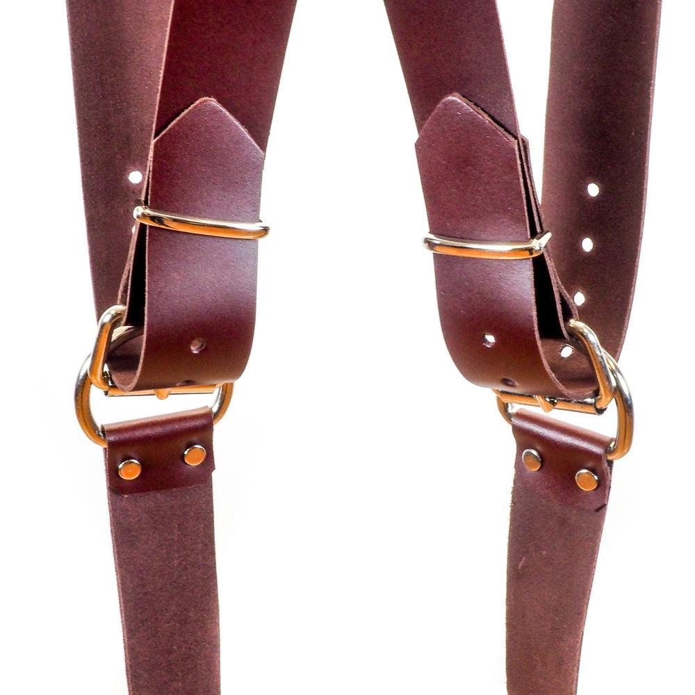 Funk Plus Latigo Leather Ring Back Harness with 1.5" Wide Straps and D-Rings