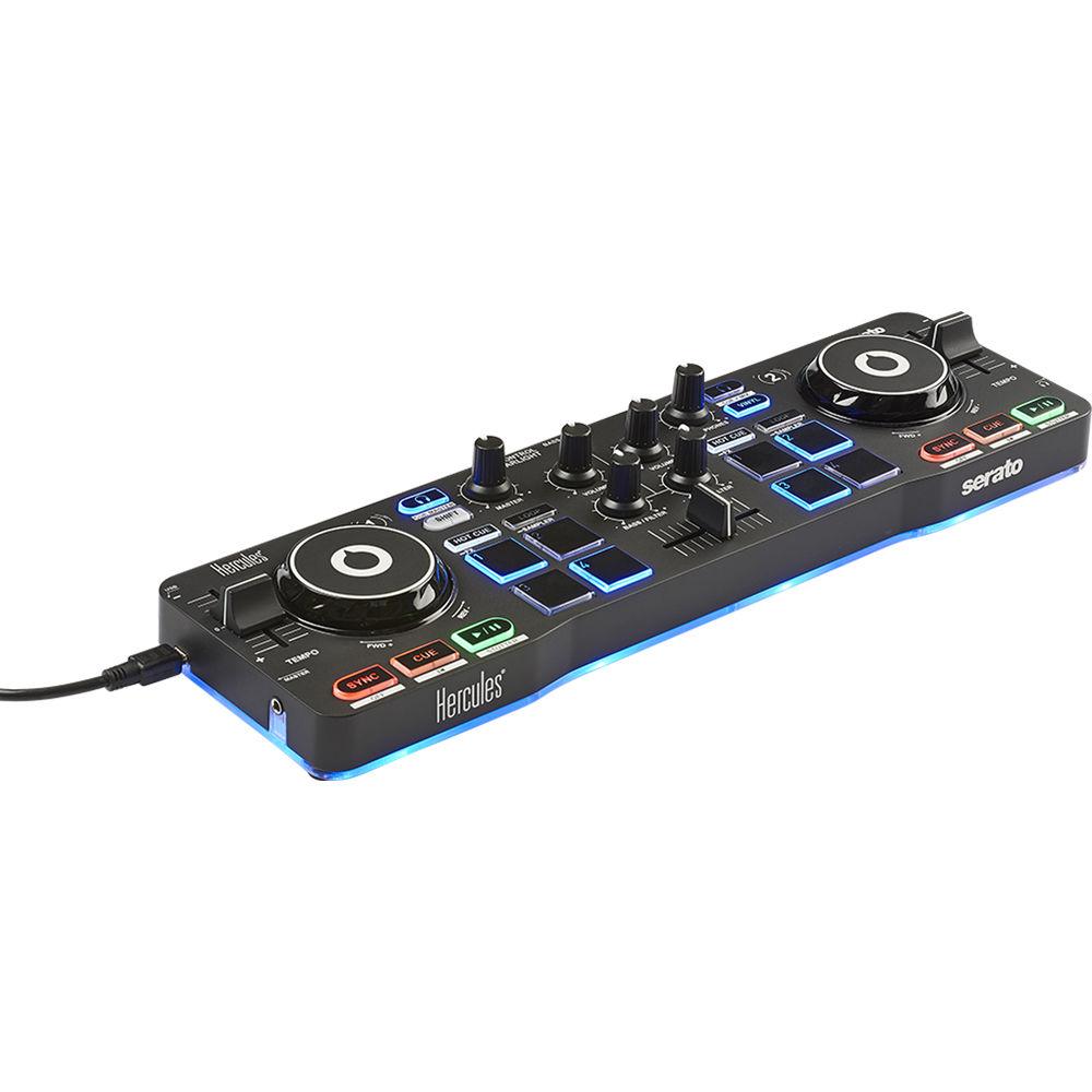 Hercules DJStarter Kit with DJControl Starlight, DJMonitor 32, HDP DJ M40.1 Headphones, & Serato DJ Lite