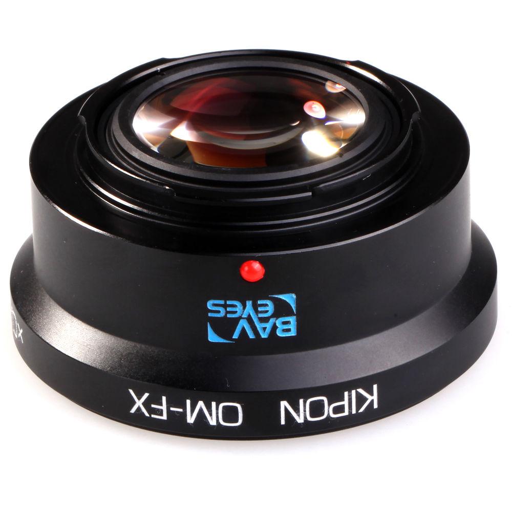 KIPON Lens Mount Adapter for Olympus OM-Mount Lens to FUJIFILM X-Mount Camera with 0.7x Speed Boost