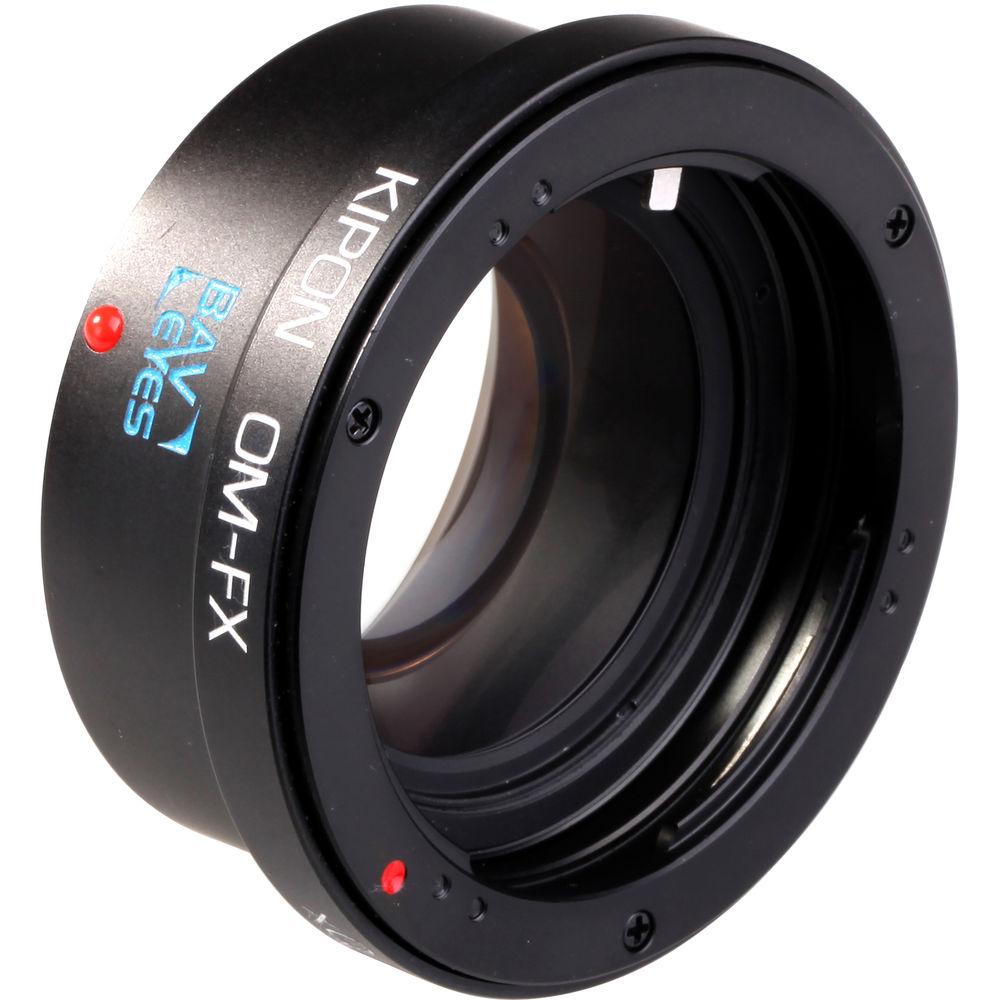 KIPON Lens Mount Adapter for Olympus OM-Mount Lens to FUJIFILM X-Mount Camera with 0.7x Speed Boost
