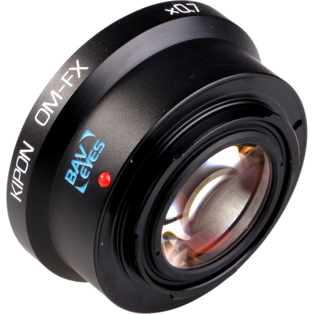 KIPON Lens Mount Adapter for Olympus OM-Mount Lens to FUJIFILM X-Mount Camera with 0.7x Speed Boost