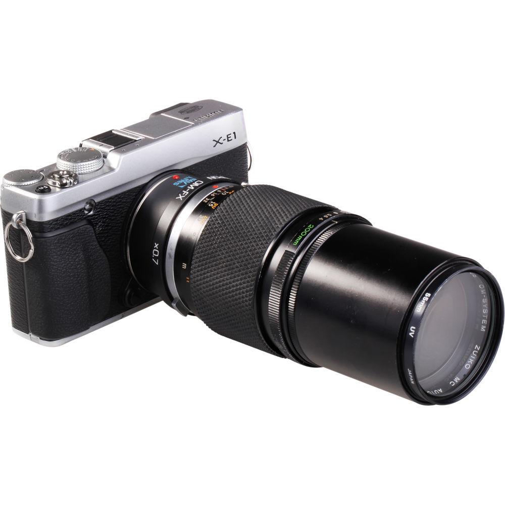 KIPON Lens Mount Adapter for Olympus OM-Mount Lens to FUJIFILM X-Mount Camera with 0.7x Speed Boost