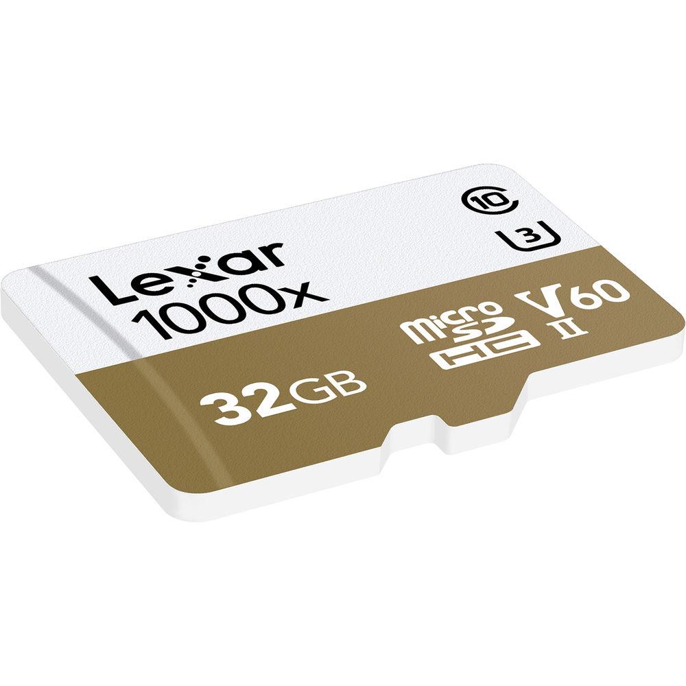 Lexar 32GB Professional 1000x UHS-II microSDHC Memory Card with SD Adapter