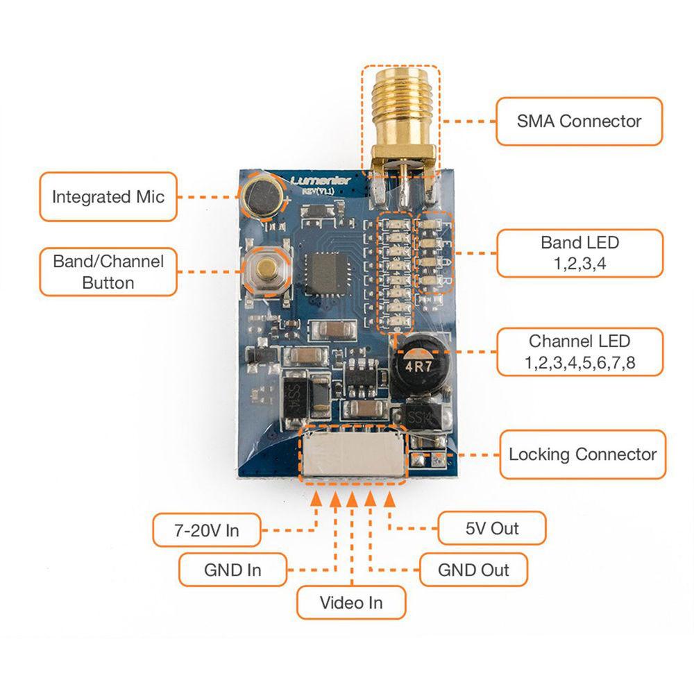 Lumenier TX5G6R Mini 600mW 5.8GHz Transmitter with Raceband