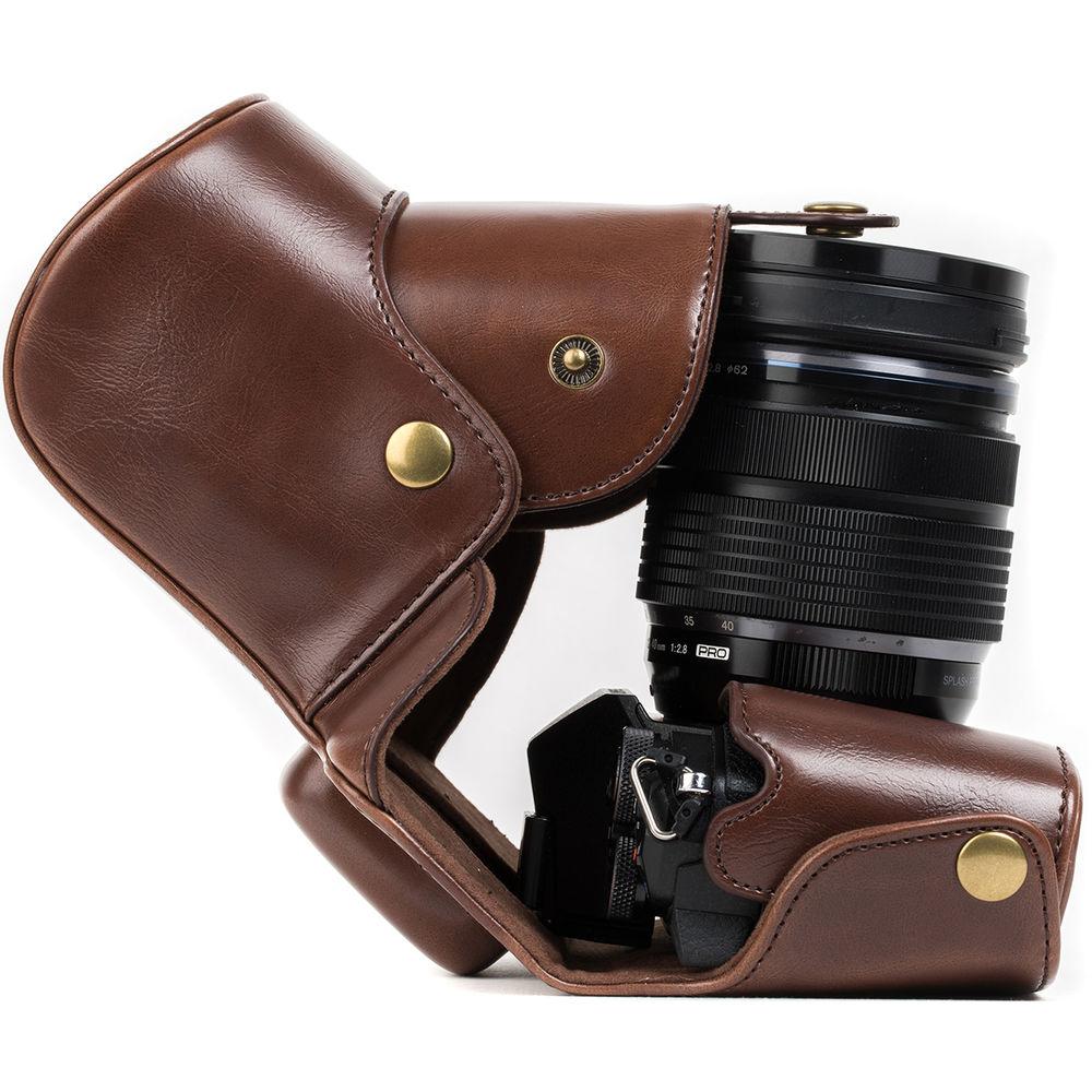 MegaGear Ever Ready PU Leather Case for Olympus OM-D E-M5 with 12-50 or 14-42mm