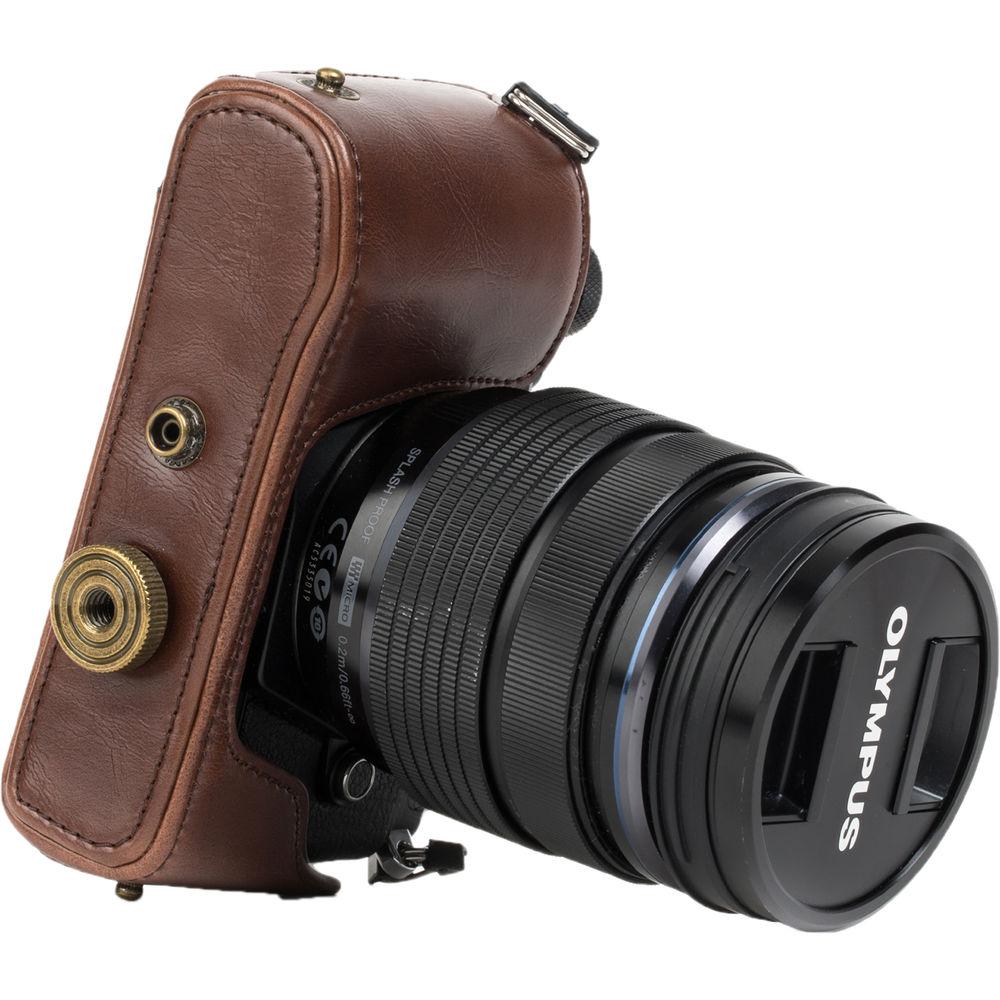 MegaGear Ever Ready PU Leather Case for Olympus OM-D E-M5 with 12-50 or 14-42mm
