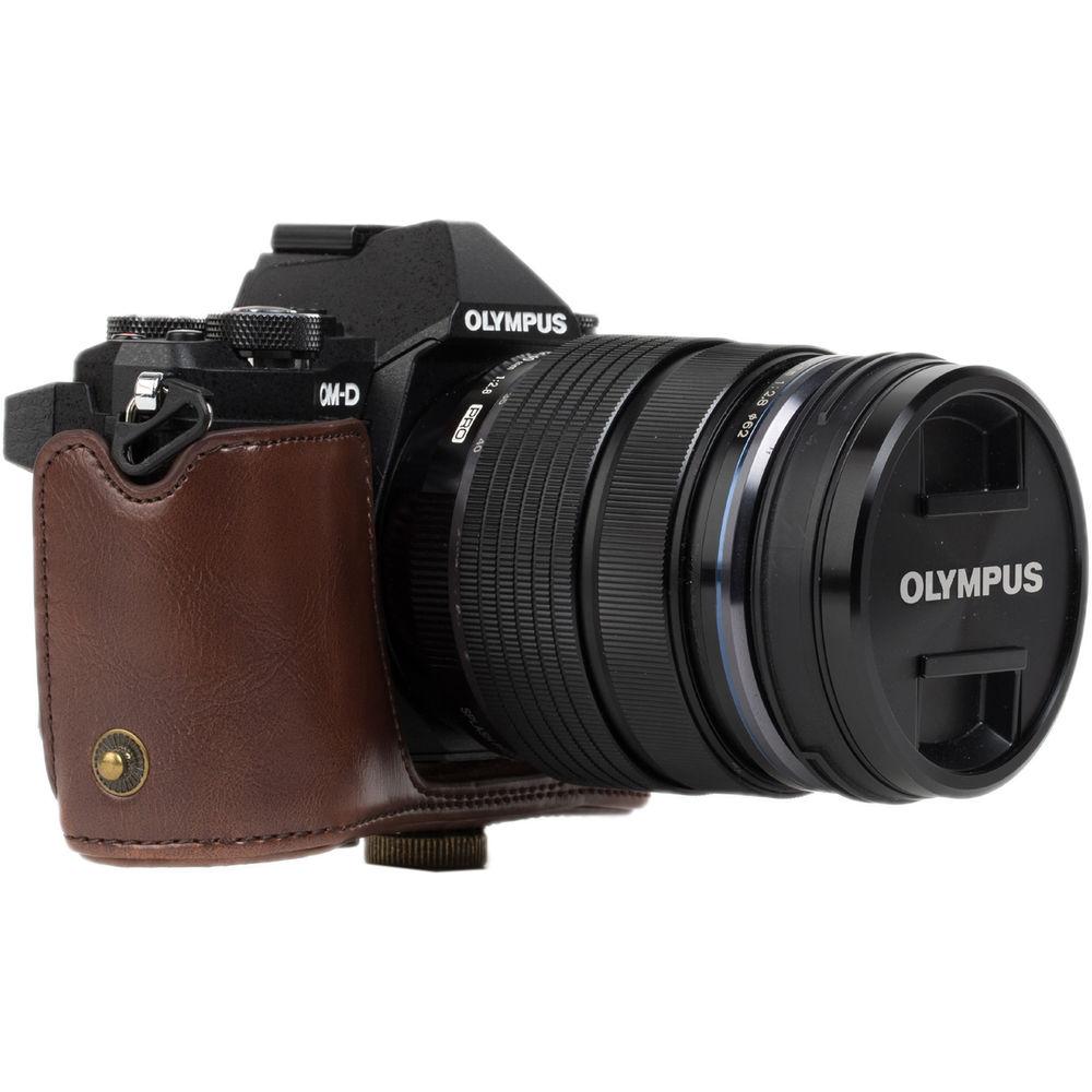 MegaGear Ever Ready PU Leather Case for Olympus OM-D E-M5 with 12-50 or 14-42mm
