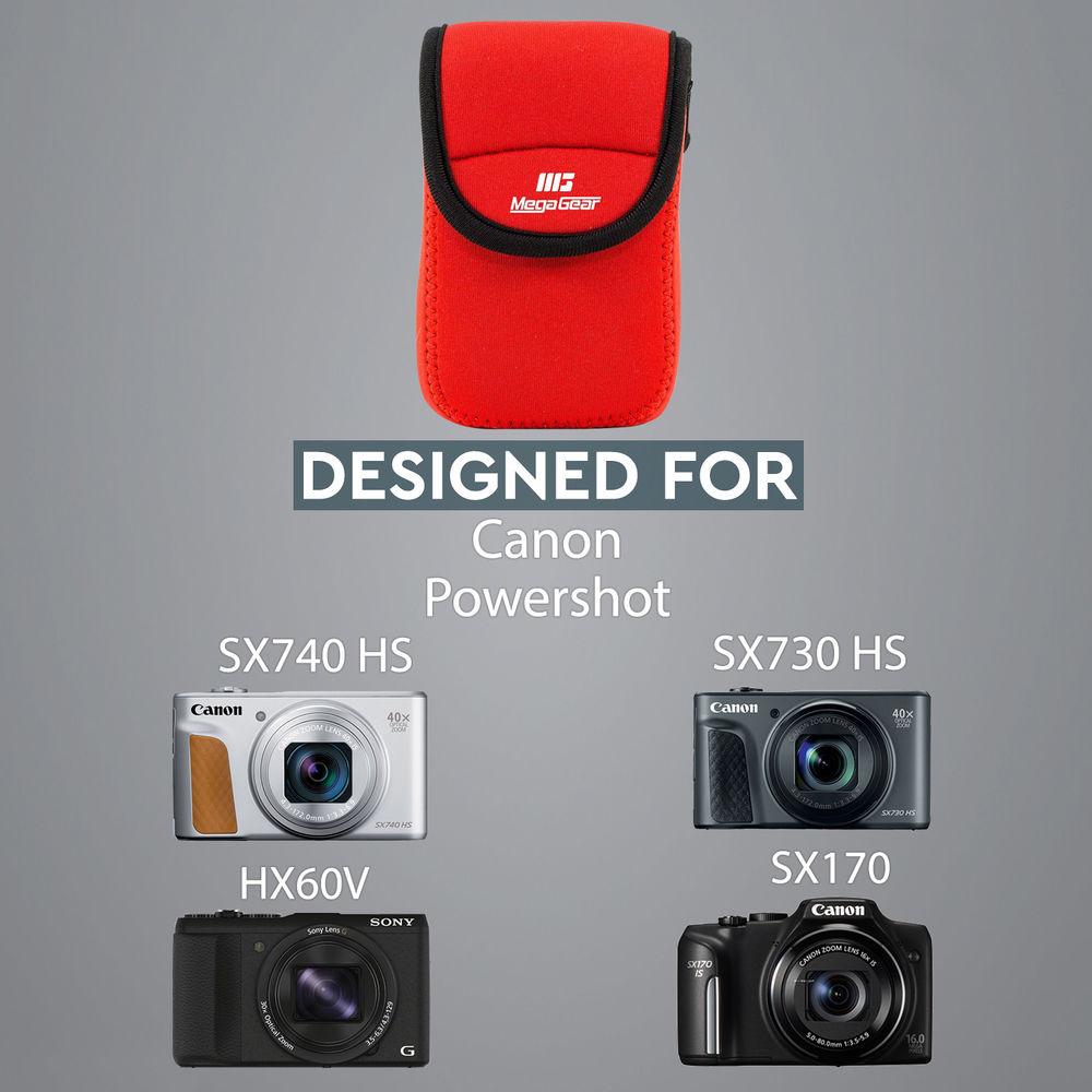 MegaGear MG041 Ultra Light Neoprene Case for Canon SX170 720 710 700 HS, Canon G16, or Sony DSC-HX60V