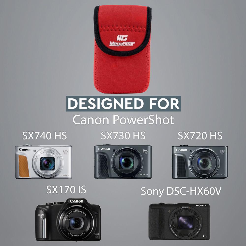 MegaGear MG041 Ultra Light Neoprene Case for Canon SX170 720 710 700 HS, Canon G16, or Sony DSC-HX60V