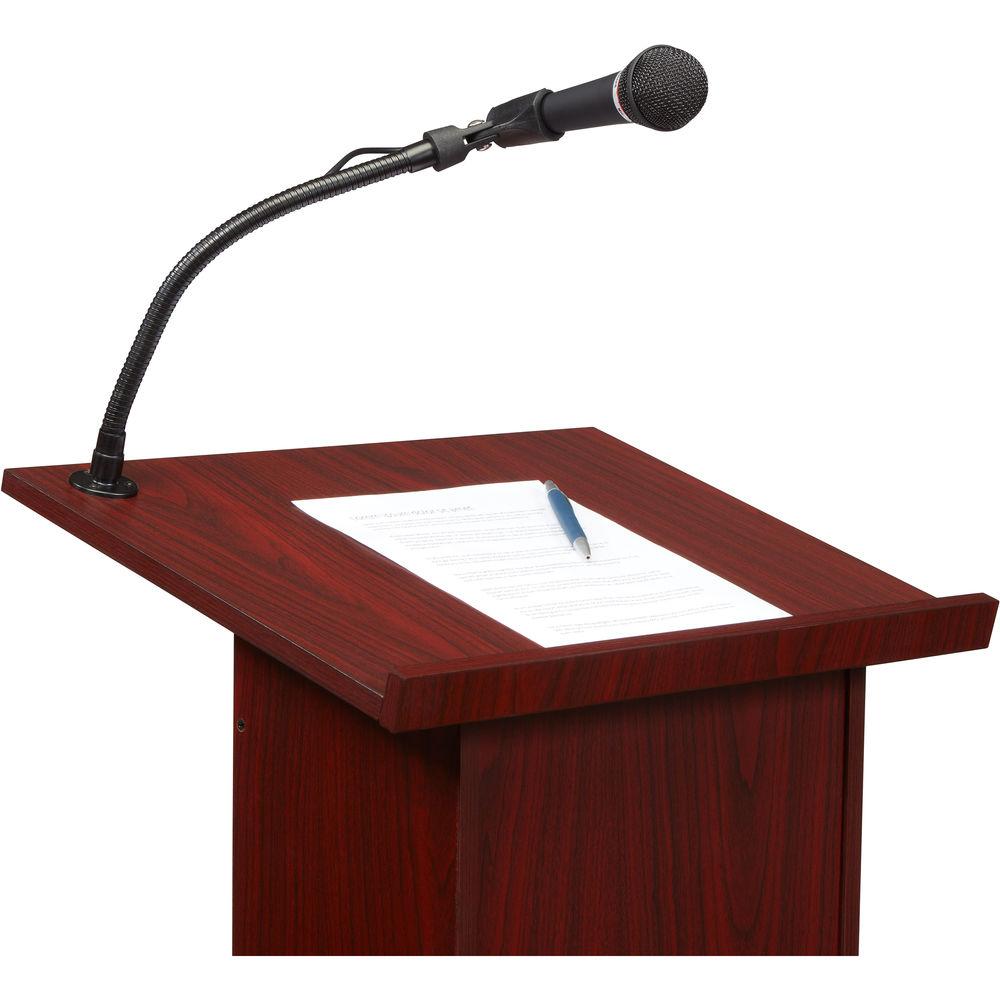 Oklahoma Sound The Power Plus Lectern with Rechargeable Battery & Wireless Tie Clip Lavalier Mic