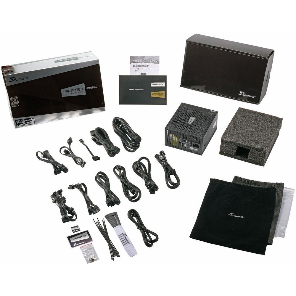 SeaSonic Electronics Prime Ultra 850W 80-PLUS Platinum Modular Power Supply, SeaSonic, Electronics, Prime, Ultra, 850W, 80-PLUS, Platinum, Modular, Power, Supply