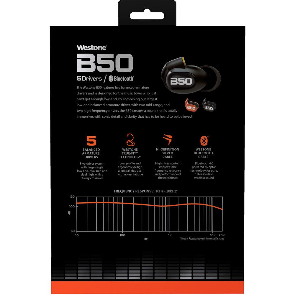Westone B50 Five-Driver True-Fit Earphones with High-Definition MMCX & Bluetooth Cables