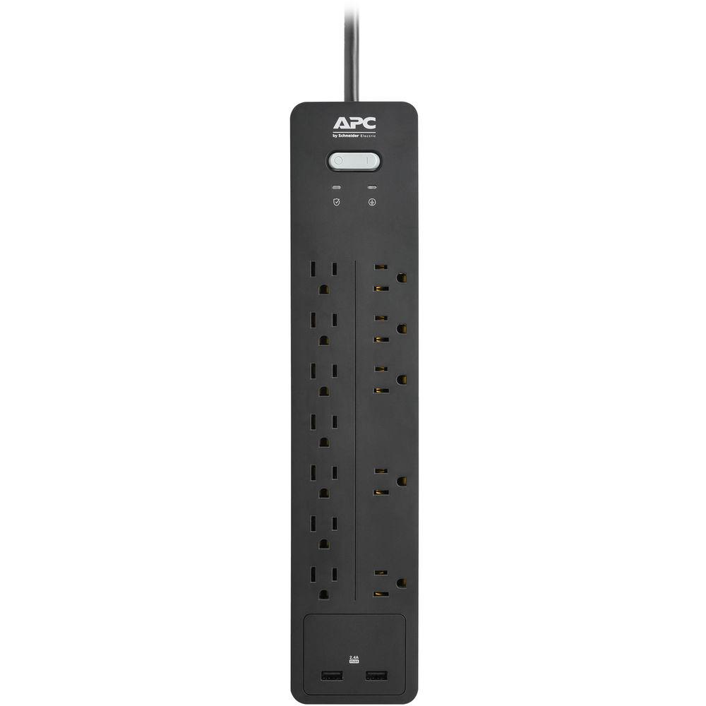 APC Home Office SurgeArrest 12-Outlet Surge Protector with USB Charging